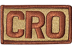 USAF CRO Letters (Combat Rescue Officer) Spice Brown OCP Scorpion Patch With Velcro